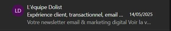 Preheader email