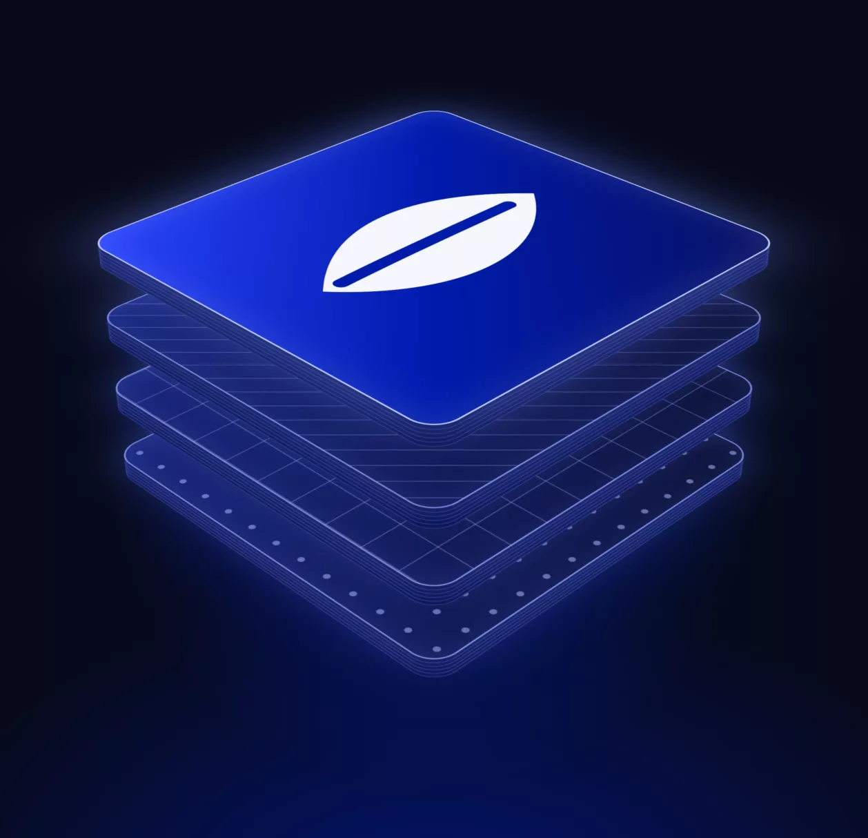 Socle de plaques bleues Dolist surmonté d'une feuille, illustration de la page email marketing responsable